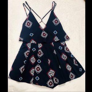 Navy blue romper size L